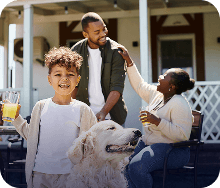 happy african american family