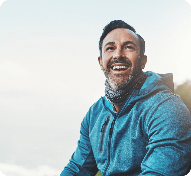 middle aged man smiling